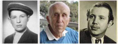 L-r: Auschwitz survivors Chaim Schwimmer, Mordechai Eldar, Hershel Herskovic