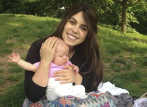 Myriam Schottenstein of ShayTell with her baby.