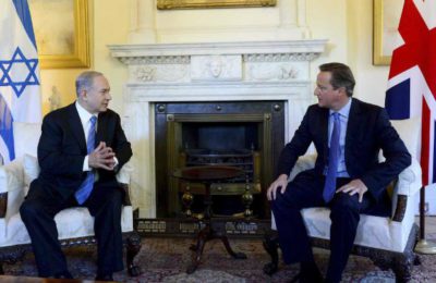 Israeli Prime Minister Benjamin Netanyahu meets with British Prime Minister David Cameron, at Cameron's office at 10 Downing Street, London, England, on September 10, 2015. Photo by Avi Ohayon/GPO