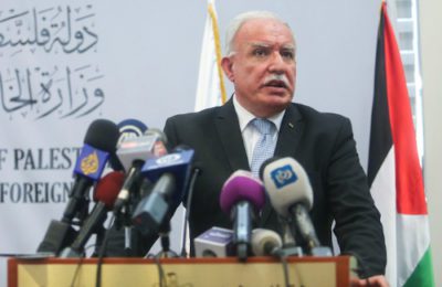 Palestinian foreign minister Riyad al-Malki (Flash90)