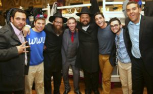 Students and their campus rabbis at the Chabad on Campus International Shabbaton in the Crown Heights, 2014. (Bentzi Sasson)