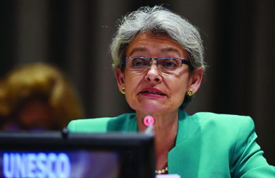 Irina Bokova Director General of UNESCO speaks on September 18. (Riccardo Savi/Getty)