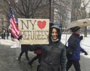 Lisa Davidson joined the New York rally.