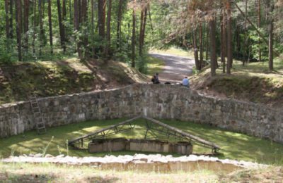 The infamous 'Burning Pit' used by the Nazis to burn the remains of their Jewish victims in the Ponar forest near Vilnius. (Ezra Wolfinger/WGBH)