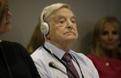 George Soros pictured at the UN headquarters in New York in 2016. (Peter Foley/Getty)
