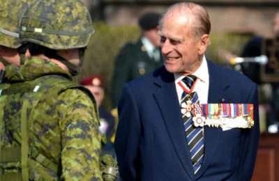 Prince Philip greets the 3rd Battalion of the Royal Canadian Regiment in April, 2013 (Jamie McCaffrey/Wikipedia)