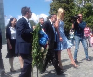 Ivanka Trump at the memorial for the Warsaw Ghetto Uprising in Poland, July 6. (Katarzyna Markusz)