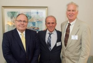 L-r: Dani Dayan, Prof. Yosef Yarden, Rob Densen (Perry Bindelglass)