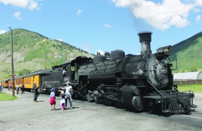 The coal-powered railroad that runs between Durango and Silverton.