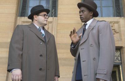 Josh Gad, left, and Chadwick Boseman in "Marshall." (Barry Wetcher)
