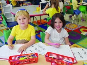 A blended learning classroom at Westchester Torah Academy
