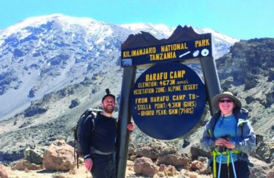 Drs. Alex and Hanah Polotsky on Mt. Kilimanjaro in Tanzania