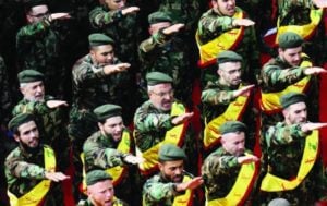 Members of Lebanon's Shiite Hezbollah movement pictured November 8, 2017. (Mahmoud Zayyat/AFP/Getty)