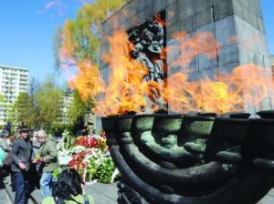 A commemoration in Warsaw in 2009 of the Warsaw Ghetto Uprising. (Moshe Milner/GPO/BPH)