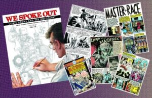 Collage of comics featured in 'We Spoke Out: Comic Books and the Holocaust'. (IDW Publishing/Yoe Books/JTA)