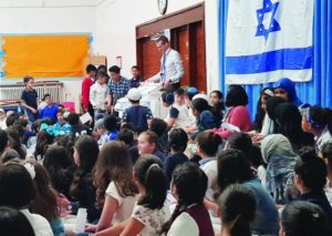 Students at King David in Birmingham celebrate Israel's 70th anniversary.