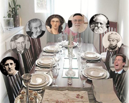 An imagined Shabbat table of special guests