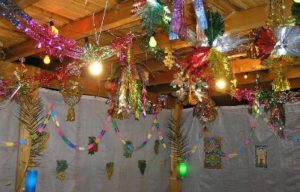 Decorating the sukkah is the perfect kids holiday activity.