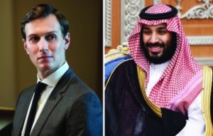 Jared Kushner, l, Crown Prince Mohammed bin Salman (Jabin Botsford/The Washington Post /Getty; Fayez Nureldine/AFP/Getty)