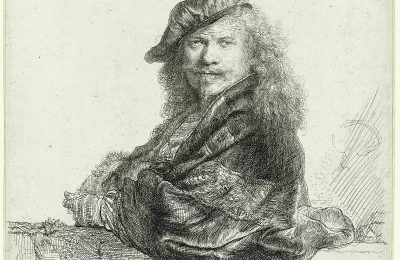 Self-Portrait Leaning on a Stone Sill, by Rembrandt in 1639.