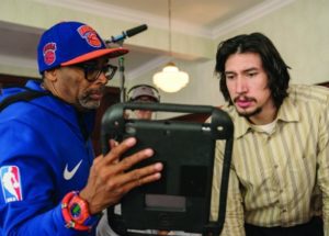 Spike Lee and Adam Driver on the set of ‘BlacKkKlansman.’ (David Lee/Focus Features)