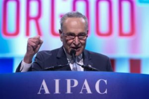 Sen. Chuck Schumer at the 2019 AIPAC conference.