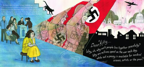 A spread from 'The Cat Who Lived With Anne Frank'.