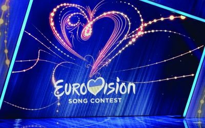 The logo of Eurovision Song Contest (STR/NurPhoto via Getty)