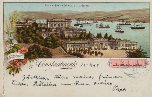 Postcard sent by Theodor Herzl from Constantinople