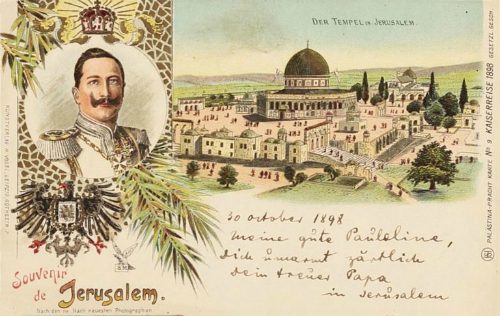 Postcard sent from Jerusalem by Theodor Herzl