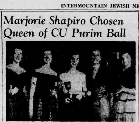 CU Boulder Purim Ball, 1952 as published in the Intermountain Jewish News.
