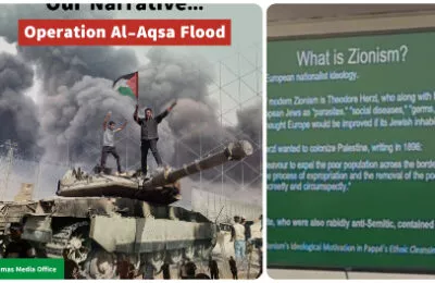 Some of the Hamas talking points at a student presentation at DU on March 7.