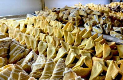 Purim is the only time of year Strauss Bakery makes haman- taschen in mass quantities. (Julia Gergely)