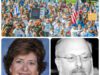Top: Pro-Israel rally at the Colorado State Capitol, Oct. 15, 2023. Bottom, l-r: Krista Boscoe, Dr. Ivan Geller