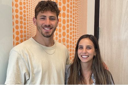 Eliyahu Green, l, and Shaked Ben Shushan are both Ben-Gurion Uni- versity medical students and IDF reservists.