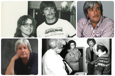 Clockwise, from top left: Lisa and Chris Leppek, 1983; Chris Leppek, ca. 2000; Miriam Goldberg, Doris Sky and Chris Leppek interviewing Anatoly (Natan) Sharansky in Denver, 1987; Chris Leppek, 2008. (IJN File Photos)