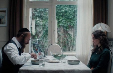 Sasson Gabay, l, as Nuchem, and Hadas Yaron as Libi in ‘Kugel.’