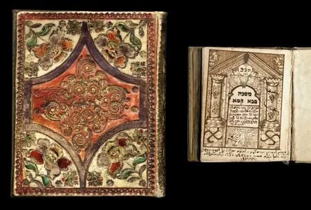 Rothschild Talmud, Tractate Bava Kamma, scribed by 12-year-old Amschel Moses Rothschild for his Bar Mitzvah and passed down through the family for generations. (YIVO Institute for Jewish Research)