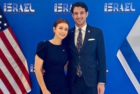Israeli embassy staffers Sarah Milgrim and Yaron Lischinsky were killed in a shooting outside the Capital Jewish Museum in Washington, DC, on May 21, 2025. They had attended an embassy event to mark Israel's 77th Independence Day on May 10. (X)