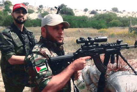 Mahmoud Amin Ya-qub Al-Muhtadi (left) allegedly conducts firearm training for the National Resistance Brigades. (United States District Court for the Western District of Louisiana)
