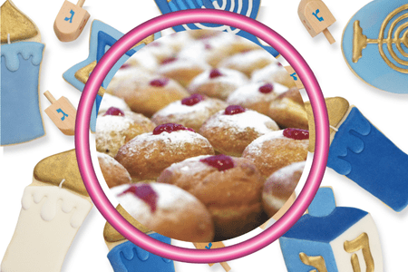Jelly sufganiyot for Chanukah