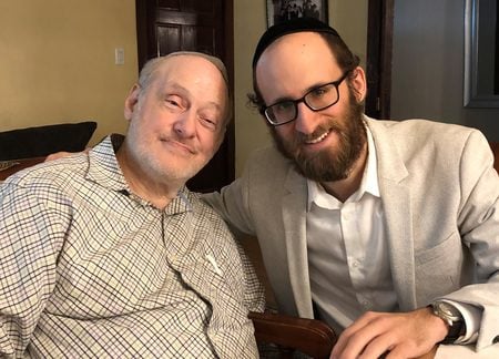 Denverite Adam Leventhal, r, with the recipient of one of his kidneys, Meshulem Davidowitz, in 2012.