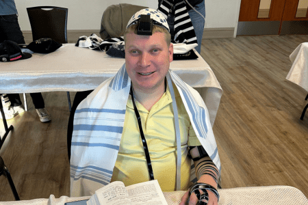 Gabe Zeller, who was unable to celebrate his Bar Mitzvah at age 13, celebrated it in 2026 at age 40.