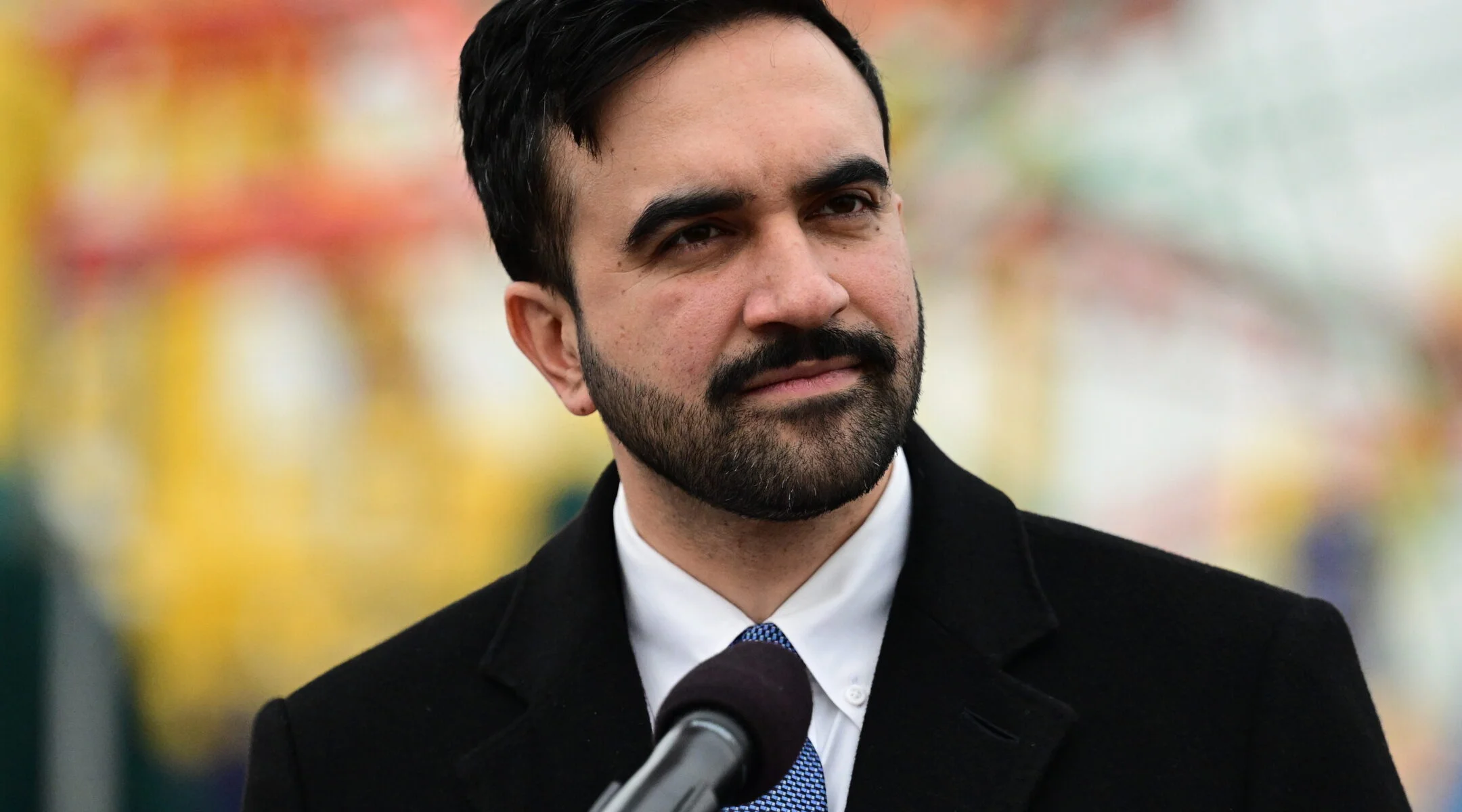 New York City Mayor Zohran Mamdani speaks at a press conference on Coney Island, Feb. 15, 2026. (Kyle Mazza/Anadolu via Getty Images)