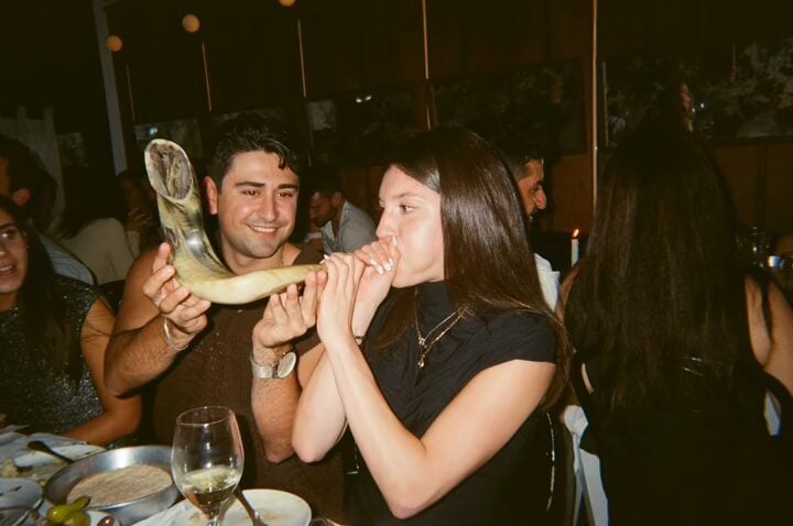 Participants at a matchmaking event at 12 Chairs Cafe in New York City.