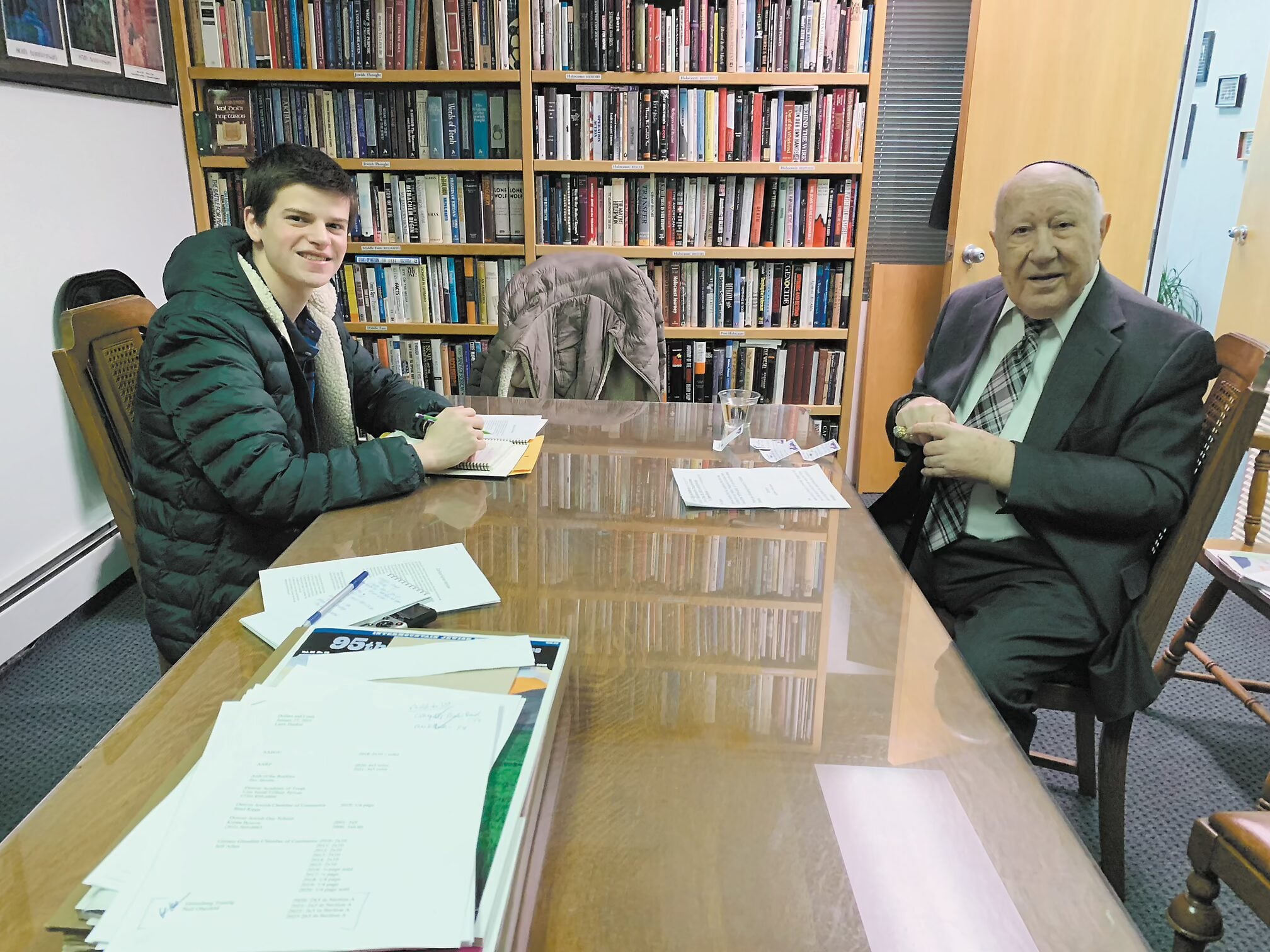 Ami Gelman, left, conducted an intergenerational interview with Cantor Zachary Kutner for this article, reprinted from the Intermountain Jewish News 110th Anniversary Magazine, July 3, 2023. (Larry Hankin)