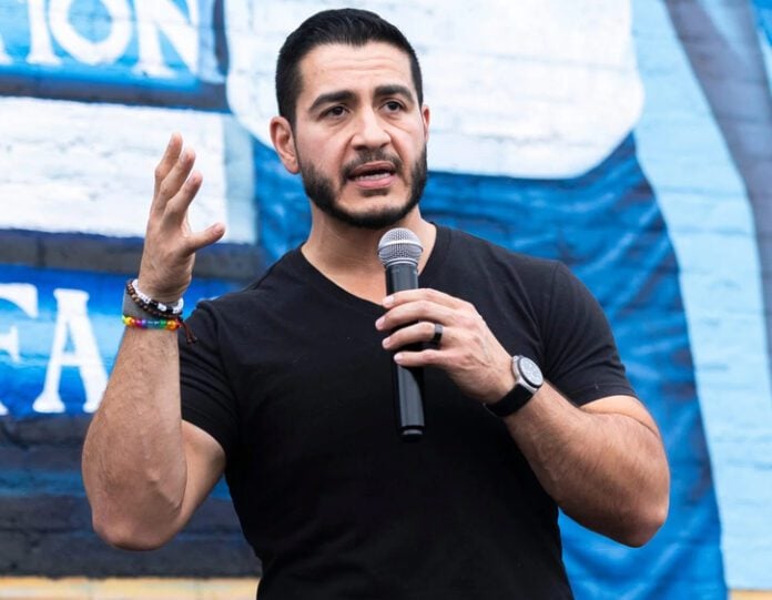 Abdul_El_Sayed Democratic Senate candidate Abdul El-Sayed speaks in Detroit after a radio appearance on Dr. Horace Sheffield's GOTV Community Rally, August 1, 2026. (Finn Gomez/Getty Images)
