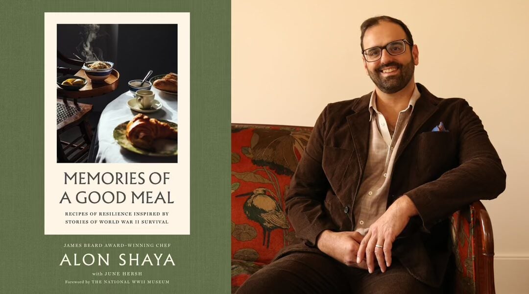In Memories of a Good Meal, right, Alon Shaya explores the role of food and memory in stories of survival during WW II. (Harvest Books; Beau Ciolino)