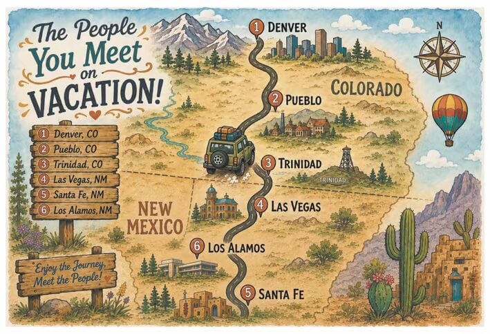 An intermountain travelogue. (Image created with AI)